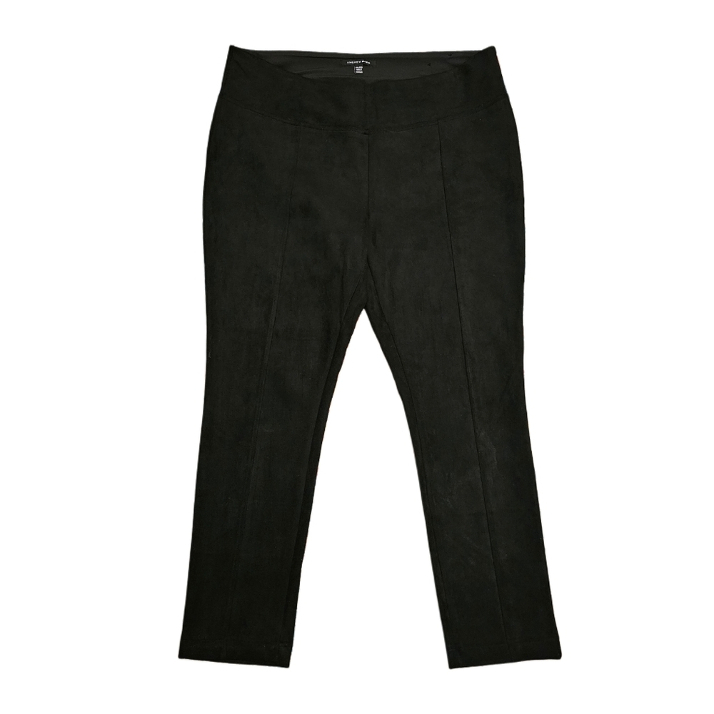 Andrew Marc Black Faux Suede Stretch Leggings XXL